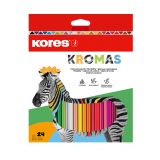Pastelky Kores Kromas trojhranné / 24 barev Pastelky Kores Kromas trojhranné / 24 barev