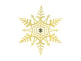 vločka zlatá závěs vánoční plech. 8cm 1805B-129.10/001 8885955