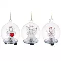 Anděl ve skleněné kouli 6 cm s LED světlem (3 varianty)