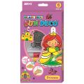 Barvy na sklo sada 6 barev 10,5 ml + 6 sklíček - Princezné
