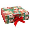 Dárková krabice vánoční s mašlí 33 x 25 x 12 cm - vánoční louskáček