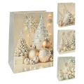 Dárková taška vánoční 2441 velikost M 26 x 10,5 x 32 cm (mix 4 vzorů)