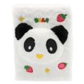 Dětský zápisník 13 x 19 cm, 80 listů, plyšová obálka + Panda
