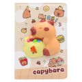 Dětský zápisník A5, 80 listů, měkké PU desky - Capybara