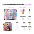 Diamantové malování (bez rámu) - Bílý kůň s pivoňkami