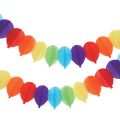 Balónky s girlandou, papírové, 3 m