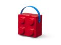 LEGO box na svačinu s rukojetí 165x165x117 mm - červený