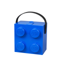 LEGO box na svačinu s rukojetí 165x165x117 mm - modrý