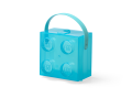LEGO box s rukojetí - průsvitná modrá