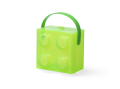 LEGO box s rukojetí - průsvitná zelená