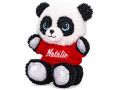 Panda plyšová 17cm v tričku s potiskem sedící 0m+