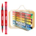 Popisovač M&G MOCALO Acrylic Marker oboustranný - sada 12 barev Popisovač M&G MOCALO Acrylic Marker oboustranný - sada 12 barev