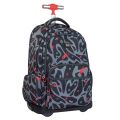 Školní batoh na kolečkách MILAN (25 l) Rocket Boom, black & grey