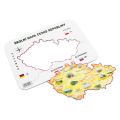 Školní papírová mapa ČR šablona geografická Školní papírová mapa ČR šablona geografická