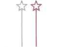 Stříbrné žezlo, růžové (doplněk ke kostýmu) cena je za 1 kus