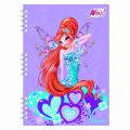 Zápisník A5 Akim se spirálovou vazbou - Winx Club Bloom