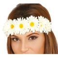 Fiestas Guirca Bílá květinová čelenka