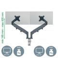Držák monitoru Ergo, tmavě šedá, pro dva monitory, LEITZ 65370089