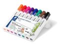 Popisovače na bílou tabuli Lumocolor 351, 8 barev, 2 mm, kuželový hrot, STAEDTLER 351 WP8