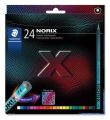 Barevná pastelka Norix 186, 24 různých barev, sada, STAEDTLER 186 C24