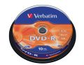 DVD-R 4,7GB, 16x, AZO, Verbatim, 10-cake ,balení 10 ks