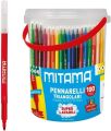 Fixy, sada, 100 ks, omyvatelné, 3 mm, trojhranné, MITAMA 62876 ,balení 100 ks