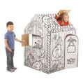 Kartonový domeček BANKERS BOX®  Playhouse, vybarvitelný, jednorožec, různé vzory, FELLOWES 1232401