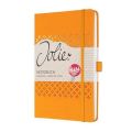 Exkluzivní zápisník Jolie, mango oranžová, A5, linkovaný, 87 listů, tvrdé desky, SIGEL JN211
