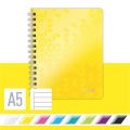 Spirálový sešit Wow, žlutá, linkovaný, A5, 80 listů, LEITZ