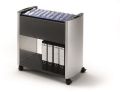 Pojízdná kartotéka Design Line 80 A4, antracitová / stříbrná, kovová, DURABLE 3076121