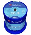 CD-R 700MB, 80min., 52x, DL Extra Protection, Verbatim, 100-cake ,balení 100 ks