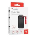 Externí disk Pocket SSD, černá/červená, 1 TB, USB 3.2 Gen2, VERBATIM 32192