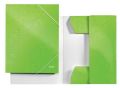 Desky s gumičkou Wow, zelená, lesklé, 15 mm, karton, A4, LEITZ