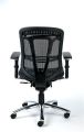 Manažerská židle Flow, textilní, černá, chromovaná základna, MaYAH