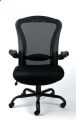 Manažerská židle Grande, textilní, černá, černá základna, MaYAH