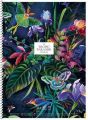 Spirálový sešit The tropic paradise, mix motivů, čtverečkovaný, A4+, 80 listů, SHKOLYARYK A4-080-6