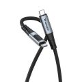 USB kabel, černá, USB-C / USB-C, 1,2 m, 240W, s displejem napájení, VERBATIM 31849