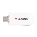 USB flash disk Plectra, bílá, 64 GB, USB-C 3.2 Gen1, VERBATIM 30228