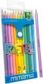 Barevné pastelky PASTEL, 12 barev, kulaté, MITAMA 62827 ,balení 12 ks