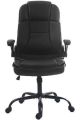 Kancelářská židle Continental, černá, textilní kůže, sklopná loketní opěrka