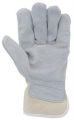 Pracovní rukavice z kůže (hovězí štípenka) a bavlny, velikost 10, šedá/béžová ,balení 12 ks