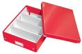 Organizační krabice Click&Store, červená, vel. M, lesklá, laminovaný karton, LEITZ 60580026