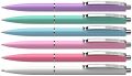 Kuličkové pero K15, mix pastelových barev, 0,5 mm, stiskací mechanismus, 50 ks, SCHNEIDER 130840 ,balení 50 ks