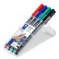 Permanentní popisovač Lumocolor 313, 4 barvy, 0,4mm, STAEDTLER