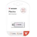 USB flash disk Plectra, bílá, 512 GB, USB-C 3.2 Gen1, VERBATIM 30231