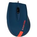 Myš CM-11, modrá-oranžová, drátová, optická, USB, CANYON CNE-CMS11BR