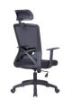 Kancelářská židle Joy, černá, čalounění, nastavitelná opěrka hlavy