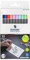 Popisovač Paint-It 070, 10 různých barev, sada, flexibilní štětcový hrot, SCHNEIDER ML07010504