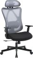Kancelářská židle Cope, šedá, látkový potah, nastavitelná opěrka hlavy