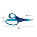 Nůžky, ombré modrá, školní, 15 cm, pro leváky, FISKARS 1067854